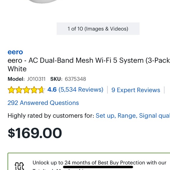 eero - AC Dual-Band Mesh Wi-Fi System (3-pack) - NEVER USED - Picture 8 of 9